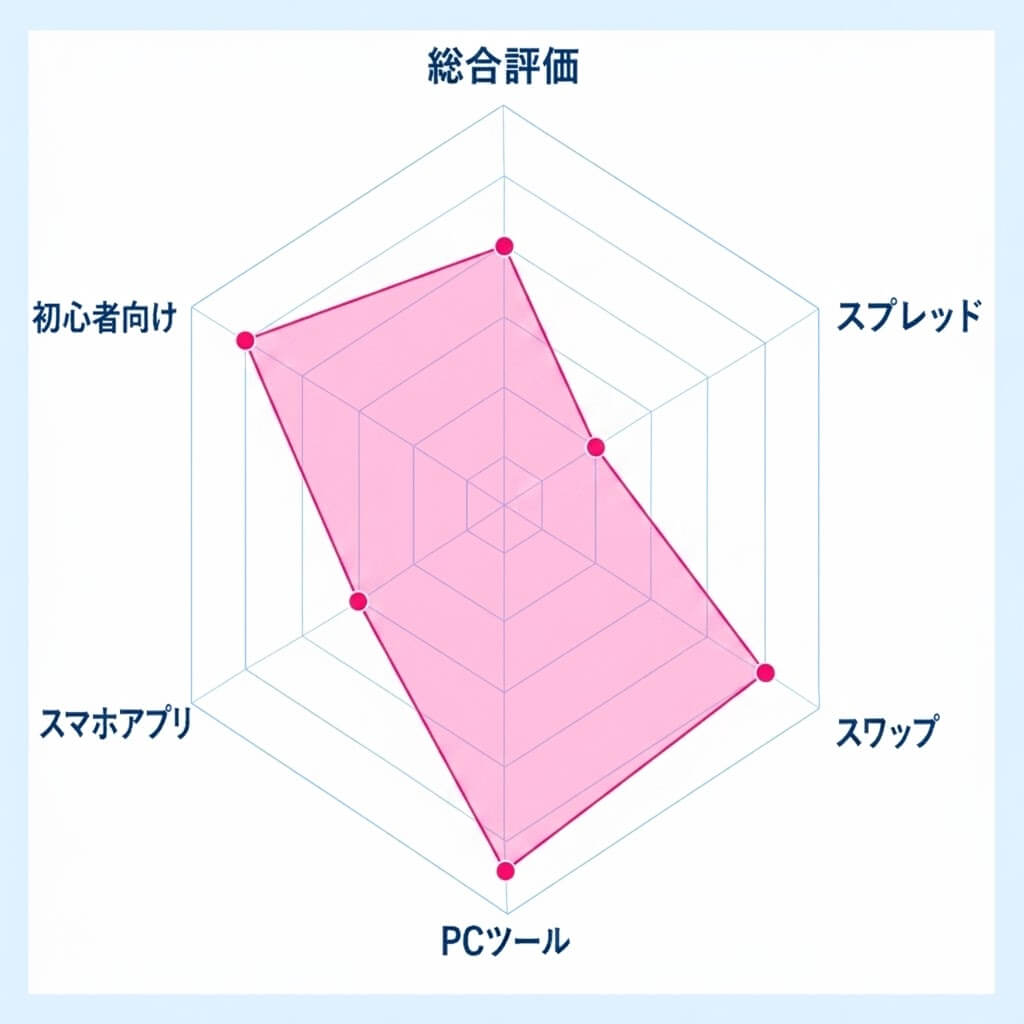 外為オンライン 6角形レーダーチャート